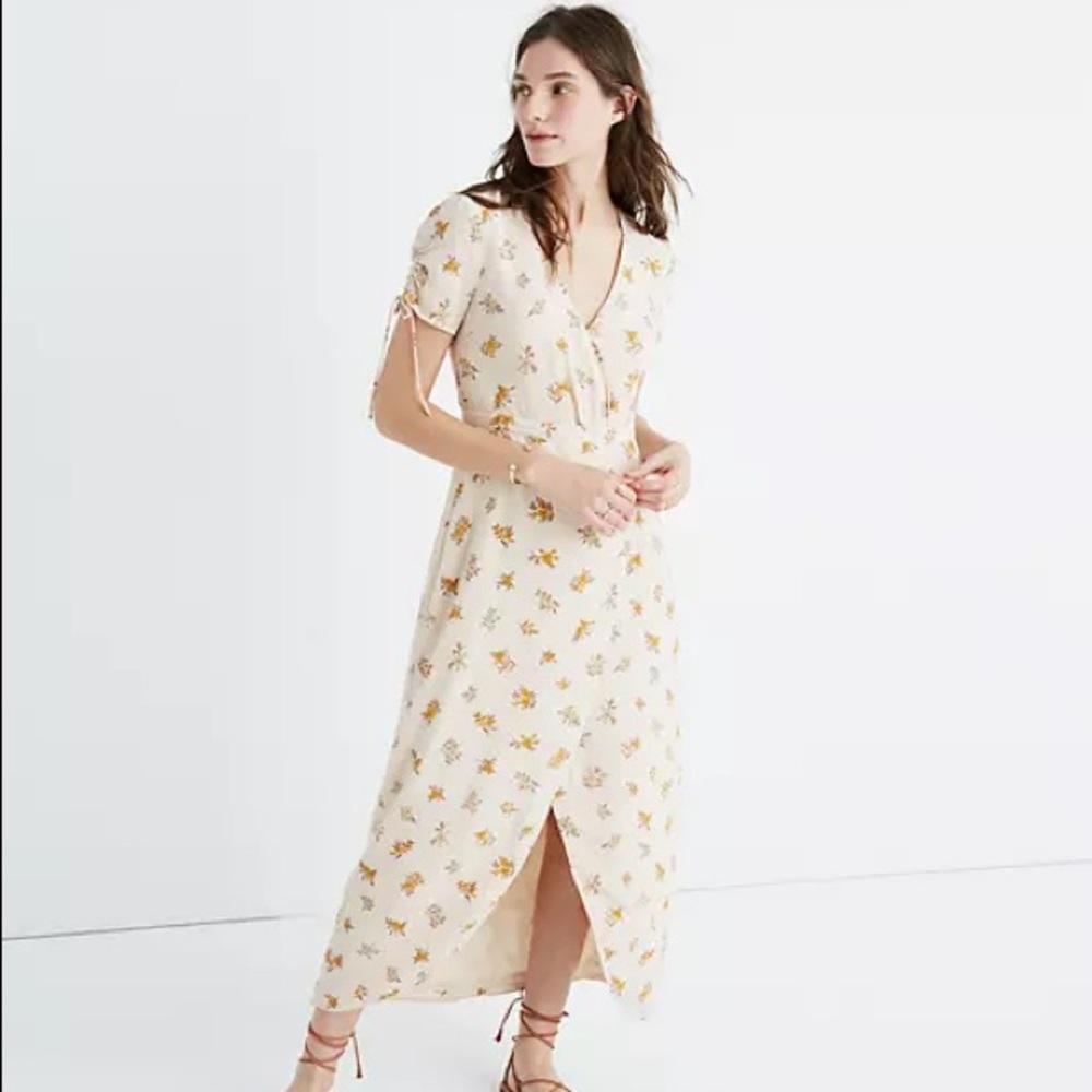 Madewell Silk Wrap Maxi Dress in Field Boutique